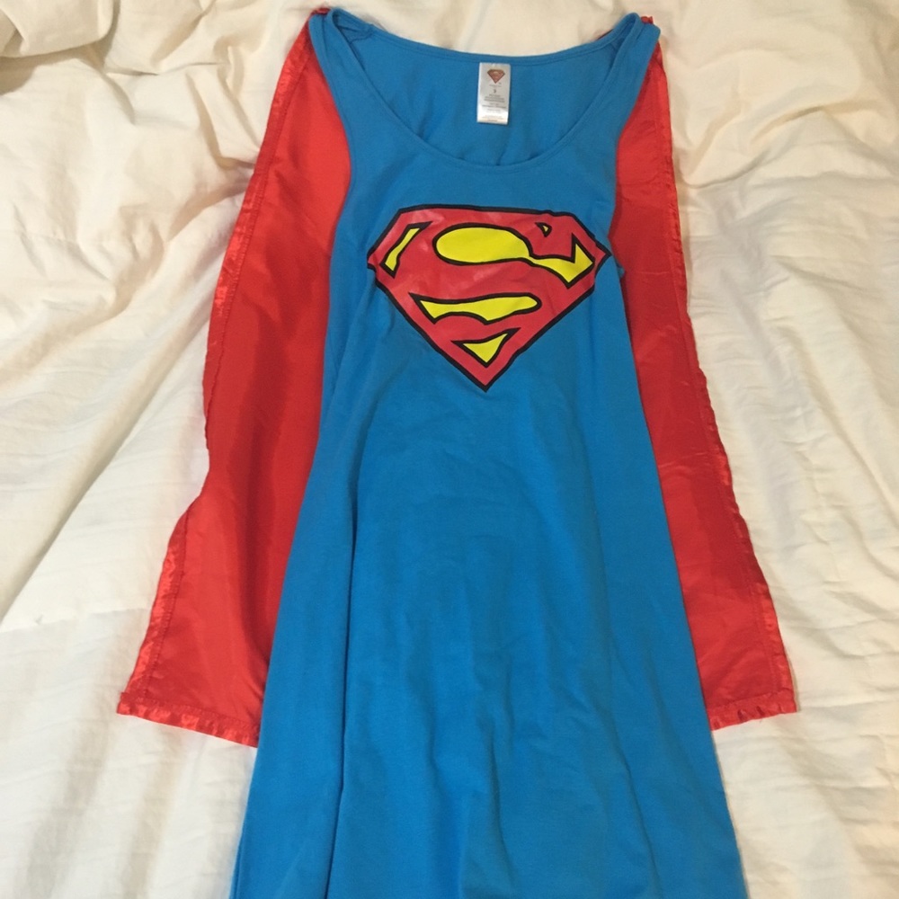 Superman dress with cape